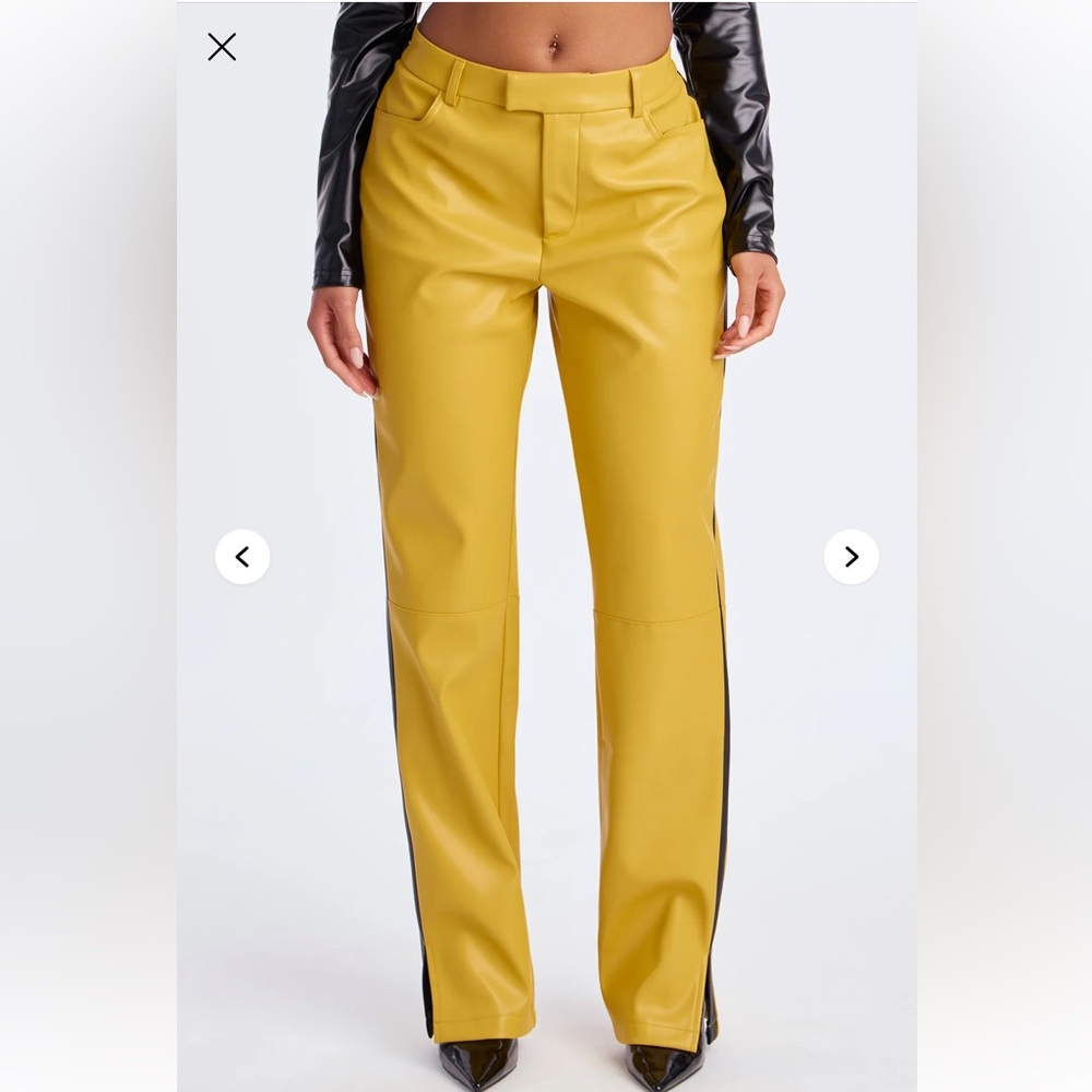 Fashion Nova Yellow Straight Leg Pants - Picture 2 of 6